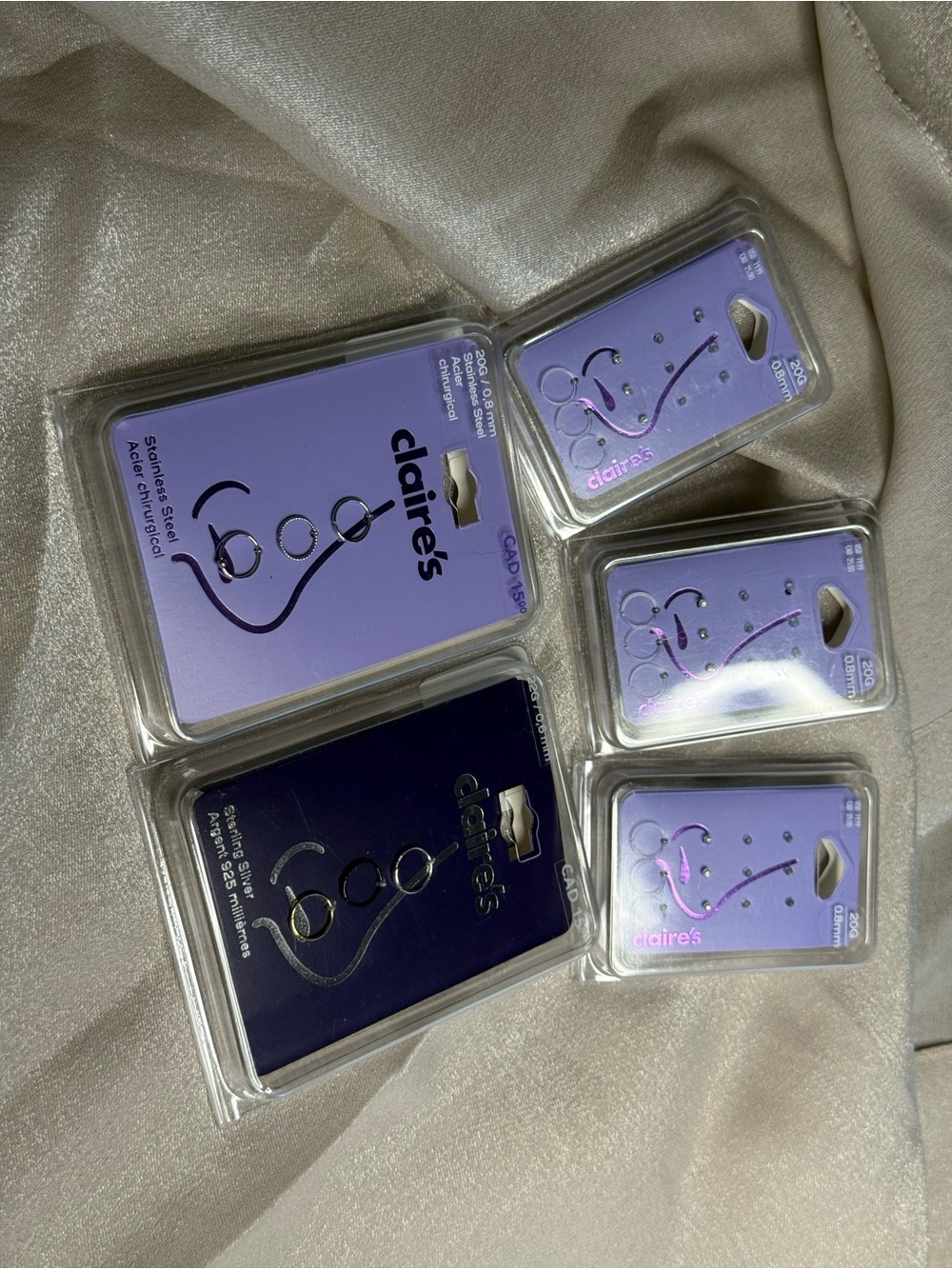 Claire's Purple Jewelry & Piercing Starter Sets - Purple Packs
